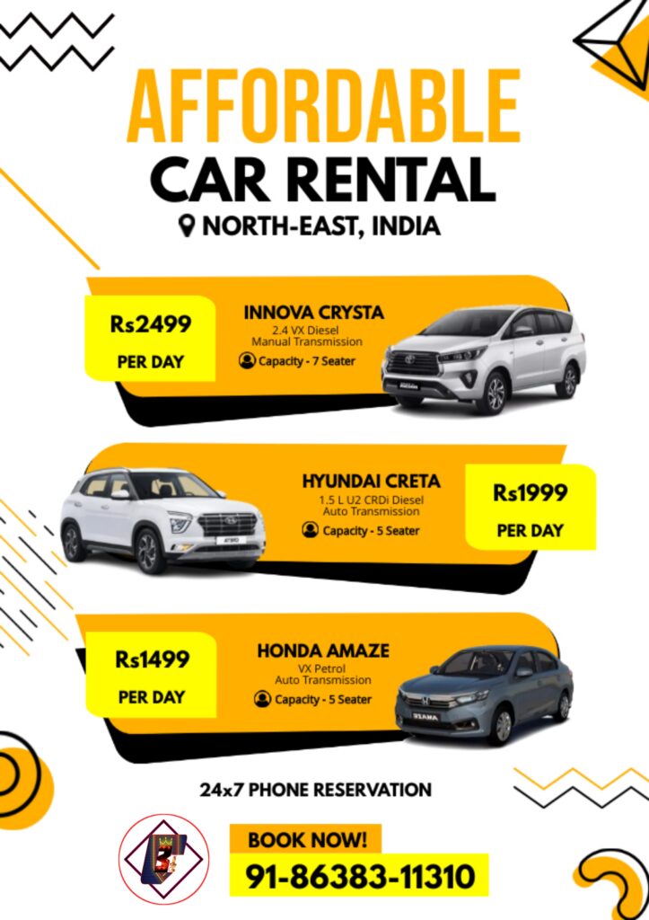 Car rental service in jorhat